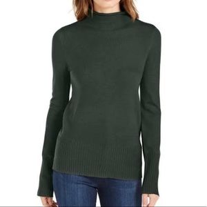 French Connection Roll Neck Mock Turtleneck Green